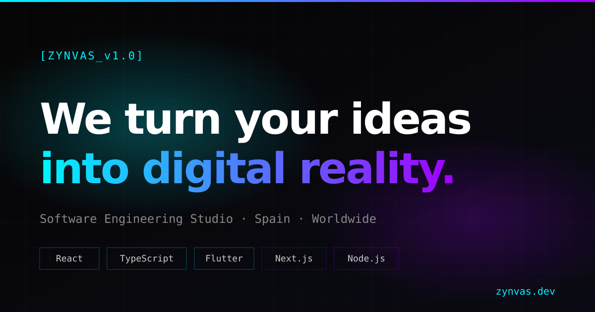Zynvas — Software Engineering Studio in Spain | Web & Mobile Apps