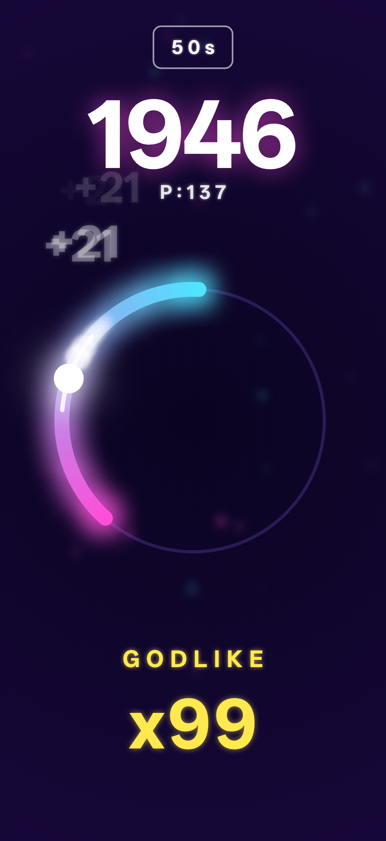 Time Attack mode in mid-run with the 60-second countdown