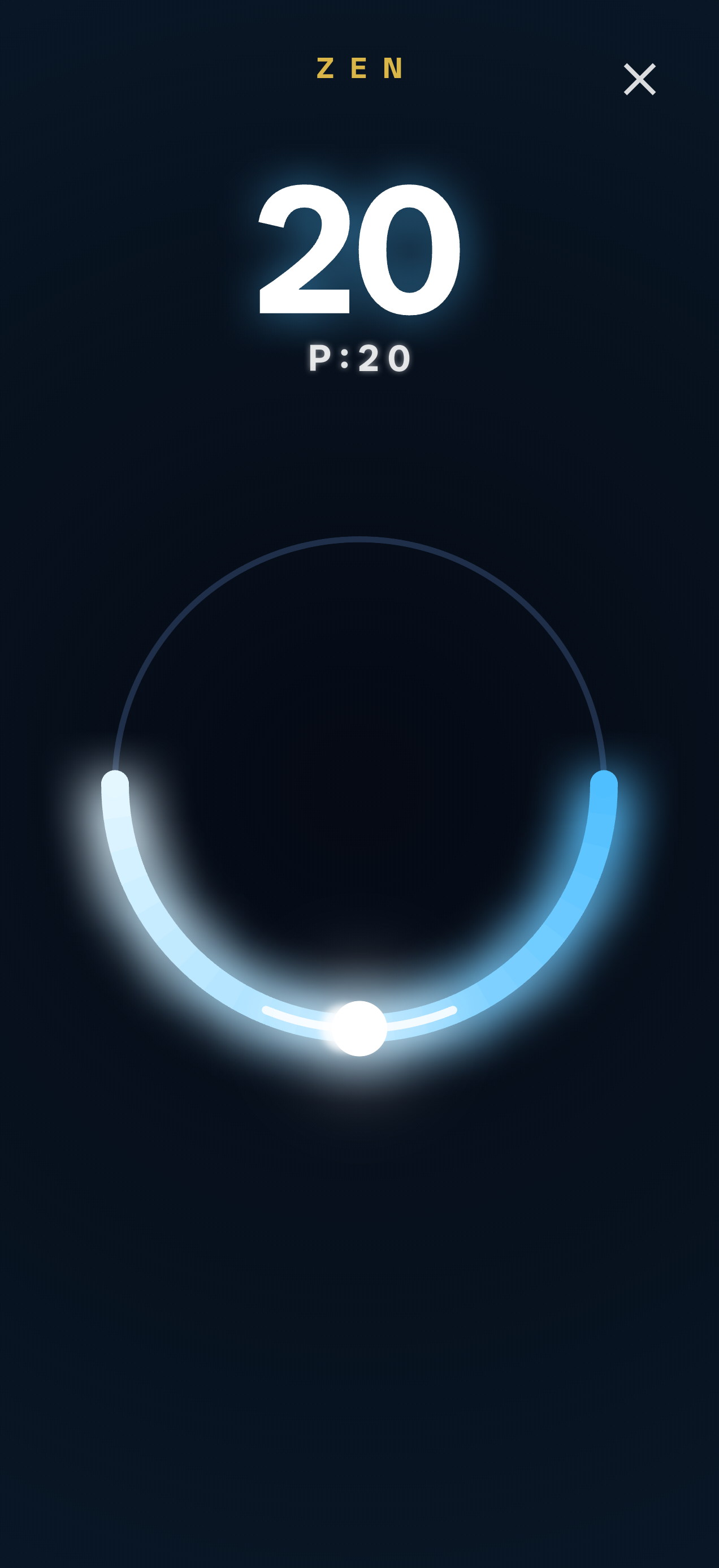 Zen mode flow with no game-over, just rhythm and color